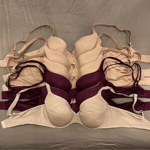 Lot of 6 bras body by Victoria’s secret lightly lined Demi nude neutral